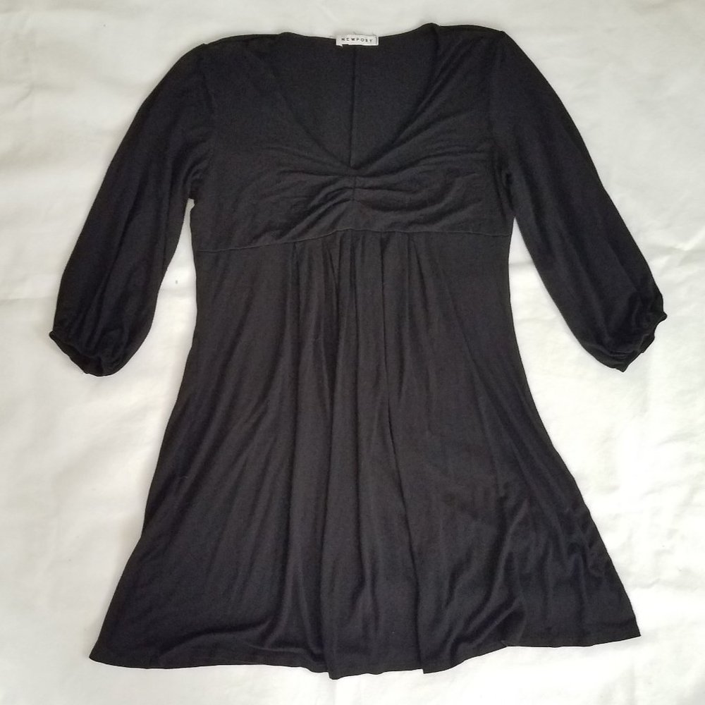 Newport black tunic mini dress M